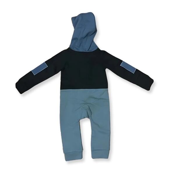 Sovereign Code One-Piece Colorblock Hooded Zip Closure Blue Black Boys 9M NWT - Picture 4 of 9